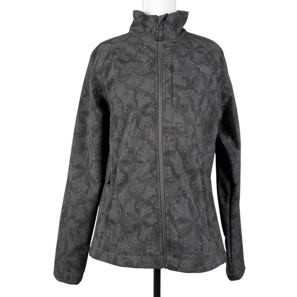 The North Face Jackets & Blazers - The North Face Apex Bionic Jacket Womens XL Gray Floral Windproof Softshell